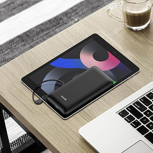 Ultra Slim 10000 m Ah Portable Power Bank with Built-In AC Plug – Lightweight USB-C Charger for All Smartphones, Travel-Ready Battery Pack for On-the-Go Power Solutions