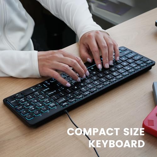 Transform Your Workspace with the Perixx PERIBOARD-215 B US Wired Keyboard – Ultra-Slim Design, Scissor Switch Keys for Silent Precision, Dual USB-A & USB-C Ports for Ultimate Connectivity, Detachable Cable for On-the-Go Convenience, Sleek Black Finish Perfect for Any Aesthetic, Compatible Across Multiple Operating Systems for Versatile Use – Elevate Your Typing Experience Today!