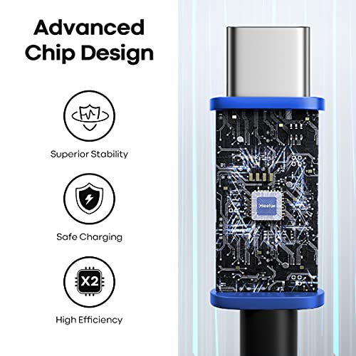 CLEEFUN 20 ft USB Type C Cable – Extra Long Nylon Braided Charger Cord for Fast Charging & Data Transfer, Compatible with Samsung Galaxy Note, LG, Moto, Pixel, Switch & More – Durable & Tangle-Free Design for Ultimate Convenience