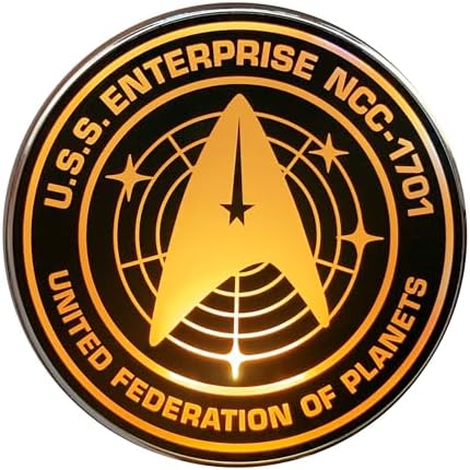 Star Trek Illuminating Wireless Charger & Backup Battery Pack – Sci-Fi Inspired Portable Phone Charger with Light-Up Transporter Pad Logo for Enhanced Compatibility and Fast Charging – Ultimate Gift for Star Trek Fans and Tech Enthusiasts