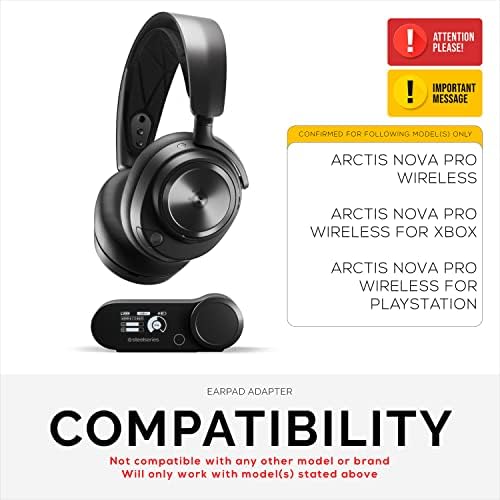 Transform Your Steelseries Arctis Nova Pro Wireless ANC Gaming Headset with Advanced Earpad Adapter Ring – Perfectly Fits Brainwavz Oval & Pro Stock Earpads for Ultimate Comfort and Audio Precision – Effortless Installation, Durable Design, and Enhanced Sound Quality for Uninterrupted Gaming Sessions