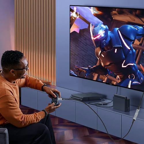 20 ft USB C Braided Extension Cable – High-Speed 20 Gbps Data Transfer, 100 W Fast Charging, 4 K@60 Hz Video Output – Durable USB-C Male to Female Connector for Enhanced Compatibility and Performance