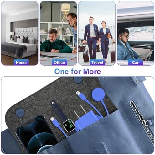 Revolutionary 2-in-1 USB C Charger for Apple Watch & i Phone – 6 FT Magnetic Fast Charging Cable with USB-C Wall Adapter – Compatible with Apple Watch Series 8/7/6/SE/5/4 & i Phone 14/13/12 – Ultimate Convenience & Enhanced Durability for On-the-Go Charging Solutions