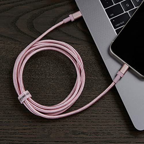 Amazon Basics 6-Foot Nylon Braided USB-C to Lightning Charger Cable – Fast Charging Power for i Phone 14/13/12/11/X/XS Pro/Pro Max/Plus – MFi Certified Durability in Dark Gray – Optimal Performance for Apple Devices on the Go
