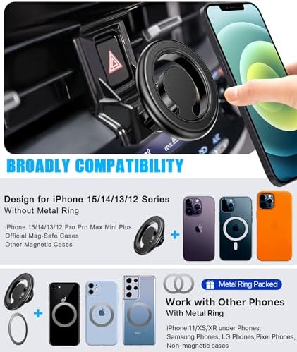 Toyota Corolla 2020-2024 Car Phone Holder – Magnetic Air Vent Mount for Secure Smartphone Navigation – Effortless Installation, No Residue, Enhanced Driving Safety – Universal Compatibility for All Smartphones – Ideal Dashboard Accessory