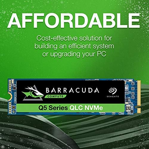 Unleash Unmatched Speed with Seagate Barracuda Q5 500 GB NVMe SSD – Ultra-Fast M.2 PCIe Gen3 ×4 Internal Storage for Enhanced Gaming & Seamless Multitasking, Complete with 1-Year Rescue Data Recovery Service for Ultimate Peace of Mind