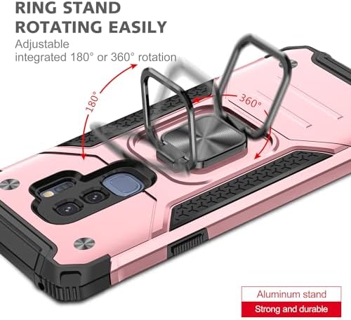 Rugged Military-Grade Shockproof Case for Samsung Galaxy S9 Plus – Red Armor with Built-in Kickstand and Magnetic Car Mount for Ultimate Protection and Style – Perfect for Active Lifestyles