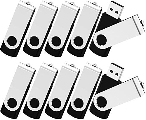 KOOTION 10-Pack 8 GB USB Flash Drives – High-Speed, Portable Memory Sticks with Keychain Design for Effortless Data Transfer and Storage Solutions – Compatible with PCs, Laptops, and Consoles
