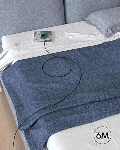 JALIXI 20 ft USB C Cable for Fast Charging – Ultra-Durable Type C Charger Cord Compatible with i Phone 15/16, Galaxy, PS5, Xbox Series X/S, Nintendo Switch & More – Unmatched Length & Enhanced Speed for Gaming and Streaming Power