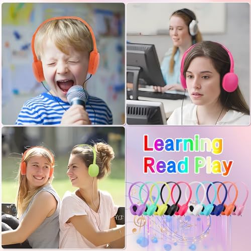 Colorful Classroom Headphone Set – 15-Pack Wired Earphones for Students, Teens, and Adults | Perfect for Group Learning, Multimedia Activities, and School Engagement | Comfortable, Durable Design with Broad Device Compatibility