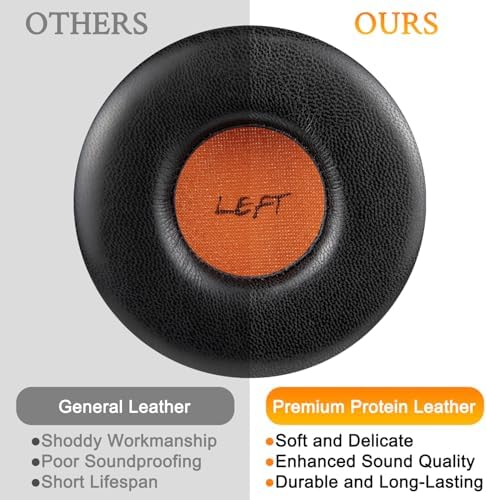 Transform Your Jabra Revo Headphones with SOULWIT Premium Protein Leather Earpads – Enhanced Noise Isolation for Superior Sound Clarity and Comfort – Black Cushions for Long-Lasting Performance and Seamless Installation