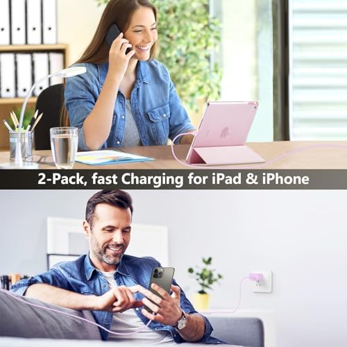 Ultimate 10 FT USB-C Fast Charging Kit for i Phone 16 and 15 – 20 W Power Adapter & Extra Long Cord for Rapid Charging of i Pads and Android Devices – Enhanced Compatibility and Durability for Everyday Use