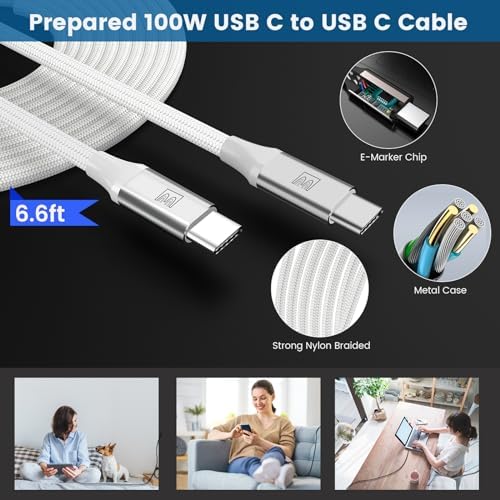 Dual-Pack 45 W Super Fast USB-C Charger with 6.6 ft Cables – Optimized PD/PPS Wall Charging Block for Samsung Galaxy S25/S24/S23 Ultra and Tab S8 – High-Efficiency Charging Solution for Home and Office Use
