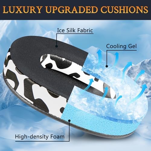 Revitalize Your Gaming Experience with SOULWIT Snow Leopard Cooling Gel Earpads: Premium Noise Isolation & Comfort for Sony Inzone H7/H9 Wireless Headsets – Easy Installation, Luxurious Ice Silk Fabric, and Enhanced Performance