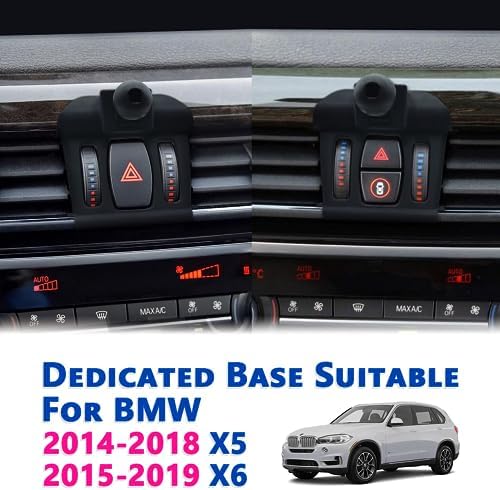BMW X5 & X6 Car Phone Mount: Thick Case Compatible Air Vent Holder for Safe Navigation | Premium Auto Accessory for 2014-2018 X5 & 2015-2019 X6 | Durable, Stylish, and Easy to Install Smartphone Cradle
