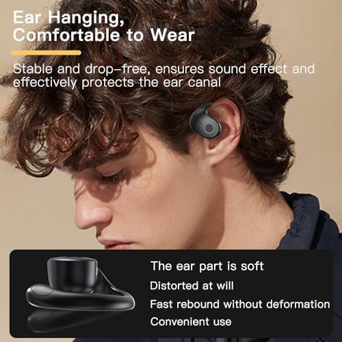 Ows Air Conduction Bluetooth 5.4 Earphones – Stylish Khaki Waterproof Sports Headphones with Innovative Noise-Reducing Touch Controls for Enhanced Audio Experience, IPX5 Durability Ideal for Active Lifestyles, Perfect for Running and Cycling Adventures