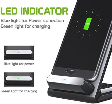 Ultra-Slim Wireless Charging Stand with Fast Charging Capability – Cellet’s Stylish Qi-Compatible Phone Holder for Seamless Home and Office Use, Effortlessly Portable Design for Convenient Charging and Hands-Free Viewing