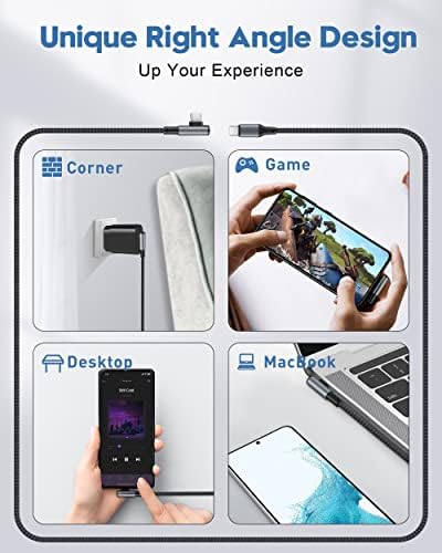 Elevate Your Charging Experience with the 45 W USB C Fast Charger Duo – Right Angle 10 FT Cable for Samsung Galaxy S Series & Android Devices – Unmatched Power Delivery for S25 Edge, Note 20, Z Fold & More Optimize your device charging with this high-performance 2-pack of 45 W USB C chargers, engineered to support Samsung Galaxy S series and a variety of Android devices. Featuring an innovative right-angle design, this charger set provides effortless connectivity in tight spaces, ensuring you can power up your devices without hassle. The extended 10 FT Type C cable grants unparalleled flexibility for charging at home, in the office, or on the move, while the dual-pack ensures you’re always equipped with a reliable charging solution. Built from premium materials for durability, these fast chargers are not just about speed; they are about enhancing your daily productivity. Say goodbye to battery anxiety and embrace the efficiency and convenience of this expertly crafted charger duo, designed to keep your devices ready for action in any environment.