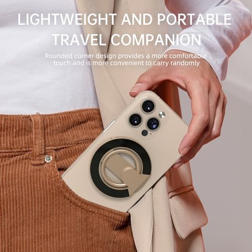 Discover the RESPECTED BRO Desert Gold Magnetic Phone Ring Holder: A Dual Ring Marvel for Enhanced Stability and Versatile Use. Expertly engineered for seamless compatibility with i Phone 16/15/14/13/12, this premium accessory transforms your mobile experience into one of unparalleled convenience. Enjoy hands-free functionality across diverse environments—be it your home, office, gym, or kitchen—with a strong magnetic grip that effortlessly secures your device to any metal surface. The innovative finger loop ensures secure handling, minimizing drop risks while providing comfort during one-handed use. Elevate your video calls, streaming, and browsing by converting any flat surface into an instant stand. Crafted from high-quality materials for long-lasting durability, this phone ring holder is your ultimate companion in navigating daily tasks with confidence and style. Upgrade your i Phone accessories today with the RESPECTED BRO Magnetic Phone Ring Holder—where cutting-edge design meets everyday practicality.