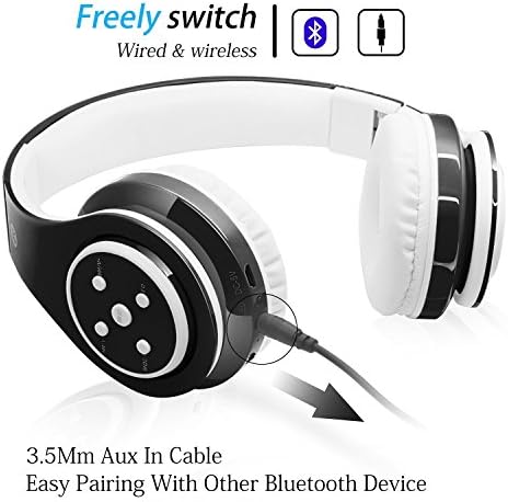 Safe & Stylish Kids Bluetooth Headphones – Foldable Over-Ear Design with Volume Limiting for Optimal Hearing Protection (85/110 d B), Wireless & Wired AUX Compatibility, Built-in Microphone for Hands-Free Calls, Perfect for School, Travel & Everyday Use, Durable Noise Isolation for All Devices