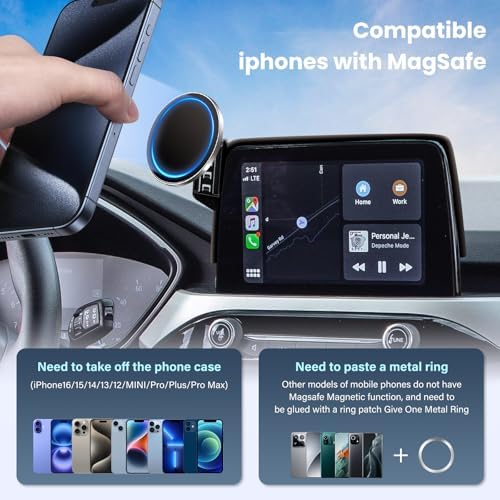 Magnetic Car Phone Holder for Mercedes CLA, GLA, A-Class (2015-2019) – Enhanced 360° Rotating Mount with Mag Safe Compatibility for Safe Navigation and Hands-Free Calling – Ideal for 8-Inch Displays – Elevate Your Driving with Superior Stability and Chic Aesthetics