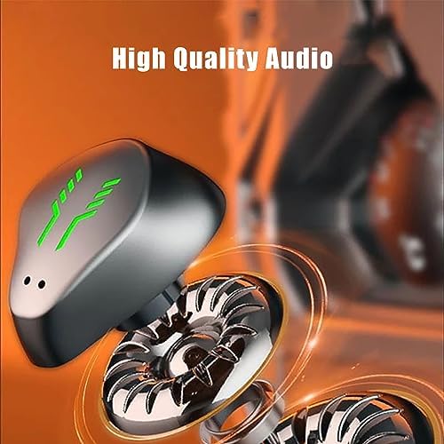 H09 Bluetooth 5.3 Wireless Earbuds – Superior Hi-Fi Sound with Advanced Noise Cancellation, IPX7 Waterproof Design, Long-Lasting Battery Life, Low Latency Mode for Gamers – Perfect for i Phone and Android Users (Black) – Elevate Your Listening Experience