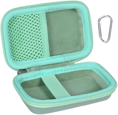 Khanka Compact Hard Shell Travel Case for Anker Mag Go 10000 m Ah Power Bank – Lightweight & Shockproof Protection for Apple Watch Charging – Ideal for Outdoor Adventures with Carabiner Clip – Dust & Water Resistant Storage Solution – Secure Design with Internal Buckle & Mesh Pocket for Accessories – Case Only, No Battery Included