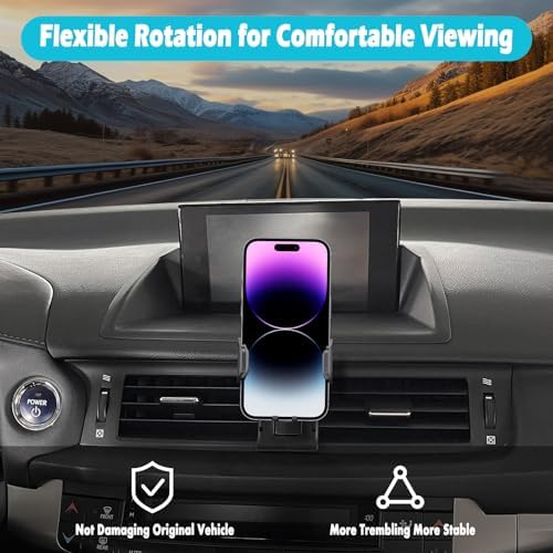 Enhanced Lexus CT200 h Car Phone Holder – 360° Rotatable Mount for 4.7-7″ Devices, Thick Case Compatible, Effortless Installation, Optimal Visibility for Safe Navigation – Essential Driving Accessory 2011-2017