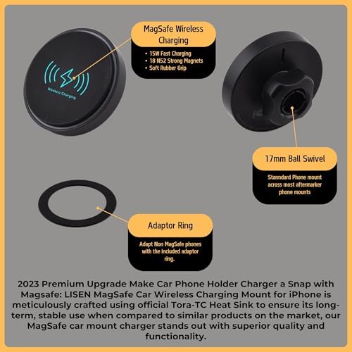 Subaru Outback Phone Holder (2015-2019) – Secure Smartphone Cradle with 360-Degree Rotation for Optimal Viewing and Navigation Safety