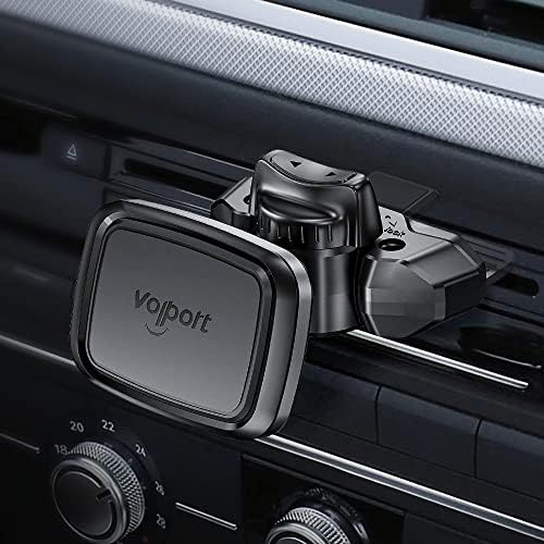 VOLPORT Universal 360° Magnetic Car Mount – Secure CD Slot Holder for Smartphones & Mini Tablets – Compatible with i Phone 15/14/13/12/11 Pro Max, Samsung & More – Enhanced Stability for Safe Driving Navigation