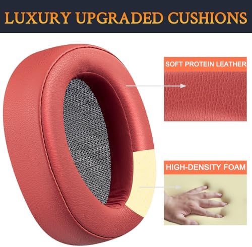 Premium SOULWIT Replacement Earpads for Sony WH-H900 N & MDR 100 ABN – Noise Isolation Foam Cushions in Vibrant Green for Enhanced Audio Experience and Comfort – Perfect Fit Over-Ear Headphone Accessories with Quick Installation for Long Listening Sessions