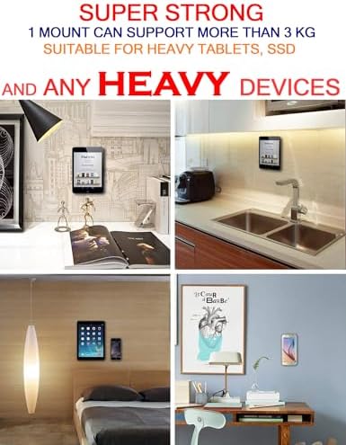 SALEX Mag Safe-Compatible Phone Mount Duo – Versatile Magnetic Holders for Dashboard, Wall, Fridge, or Truck – Ideal for i Phone 15, 14 Plus, 13 Pro Max, 12 Mini – Sleek Design with Enhanced Magnetic Strength for Ultimate Convenience and Safety – Effortless Installation for Hands-Free Navigation and Multitasking