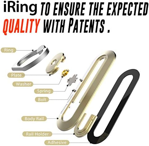 Sleek Gold i Ring Slide: Premium Wireless Charging-Friendly Phone Holder & Grip for i Phone 12, 13, 14, Galaxy, and More – Ergonomic, Durable Design for Enhanced Smartphone Functionality and Secure Handling