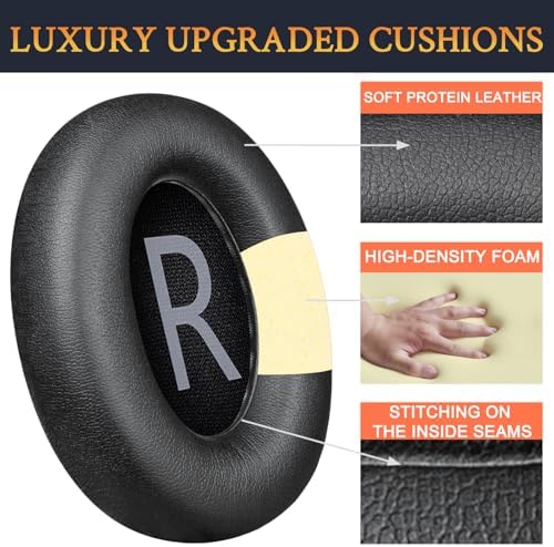 Upgrade Your Bose 700 Headphones with SOULWIT Luxurious Replacement Earpads – Premium Protein Leather & High-Density Foam for Optimal Noise Isolation and Comfort – Stylish Purple-Black Design Perfect for Audiophiles & Casual Listeners