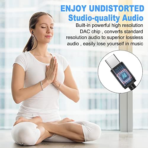 MAXROCK High-Fidelity USB C Earbuds for Samsung Galaxy S22 – Noise-Isolating In-Ear Headphones with Microphone – Premium Sound Quality for Music and Calls – Compatible with Galaxy S21 FE, A53, Flip 4, Note 20, One Plus 9, Pixel 6, and Mac Book Pro – Ultimate Comfort for All-Day Listening