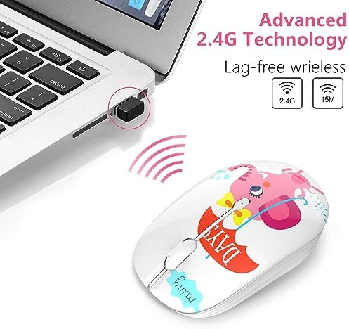 Ultra-Quiet Wireless Mouse with Nano Receiver – Perfect for PC, Laptop & Mac Book | Portable Optical Mice for Effortless Navigation | Ergonomic Design for Comfort & Productivity | Ideal for Mobile Professionals & Students
