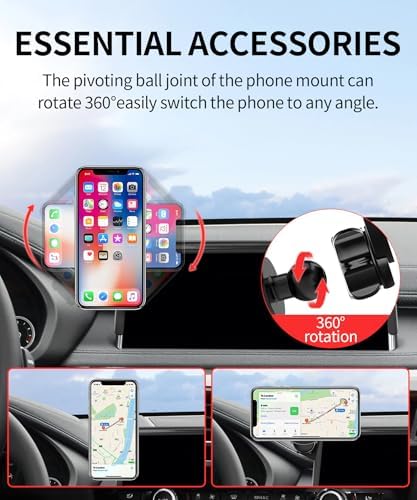 BMW X5, X6, X7 Car Phone Holder (2023-2025) | Mag Safe Compatible 360° Rotation Mount for 14.9-Inch Screen | Secure & Convenient Smartphone Cradle for Enhanced Driving Safety and Navigation Ease