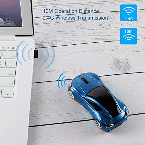 Sleek Yellow Wireless Car Mouse – Cool Sports Car Design for Enhanced Precision with 1600 DPI Optical Technology | Lightweight & Portable USB Receiver Mouse for Laptops, PCs, and Travel | Perfect Gift for Tech Lovers and Professionals