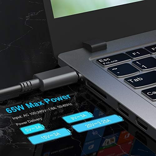 Power Up Your Devices with the Ayneff 65 W USB-C Laptop Charger – Ultimate Compatibility for Lenovo Chromebooks, Yoga, and Think Pad Models – Fast Charging with 5.9 ft DC Cable – Safe and Reliable Power Adapter for Mac Book Pro, Dell XPS, HP Spectre, and More – Overcurrent & Overheat Protection for Worry-Free Usage