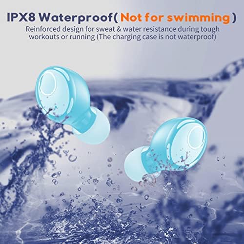 Kurdene Sport Wireless Earbuds – Bluetooth Headphones with 60-Hour Playtime & Deep Bass Sound, Ergonomic Earhooks for Ultimate Comfort During Workouts, Running & Meetings – Orange Edition for Active Lifestyles