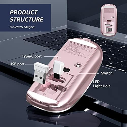 Elevate Your Computing Experience with the Q23 S Black Wireless Mouse – Rechargeable, Dual Mode USB-A & Type-C, Silent Operation, and 3 Adjustable DPI for Ultimate Precision and Versatility Across Laptops, Macs, PCs, and Android Devices