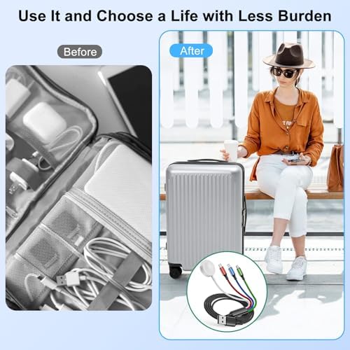Universal Multi-Device Fast Charging Cable: 4-in-2 Nylon Braided Charger for Apple Watch Ultra, SE, Series 10-1, i Phone 16-13, and Android Phones (5 FT) – Ultimate Versatility and Rapid Power Solution for All Your Electronics