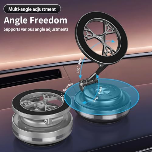 Car Phone Holder, Electric Phone Mount for Car Dashboard Windshield, Universal Automobile Cradle Fit for iPhone Smartphone, Hands Free Phone Stand with Strong Suction & Rotatable, Silver – Enhanced Compatibility and Speed