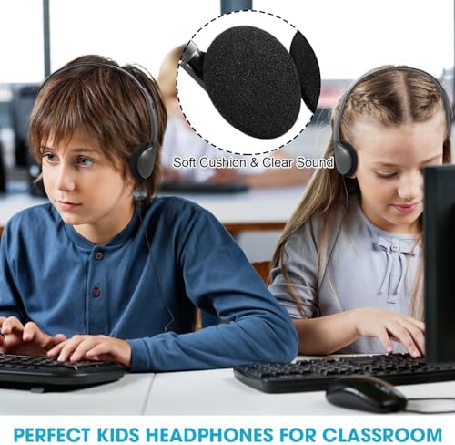 Transform Your Classroom Audio with Konohan 30 Pack Kids Headphones – Adjustable Wired Headset for Enhanced Learning, Lightweight Comfort, and Durable Design for All Ages – Perfect for Educational Use with 3.5 mm Jack Compatibility