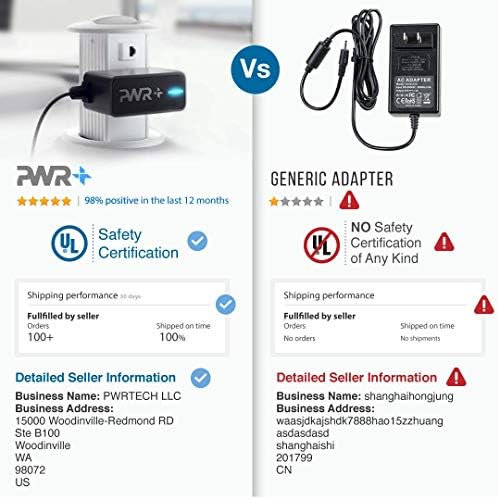 12 V WA-24 E12 Universal AC Power Adapter for External Hard Drives – 6.5 Ft Extra-Long Cord for WD, Seagate, La Cie & Toshiba Canvio – Reliable UL Listed Charger for Enhanced Device Performance and Flexibility