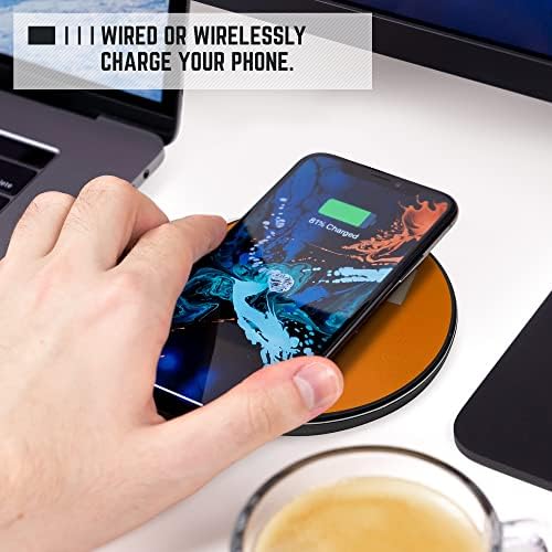 LSU Illuminated Logo Wireless Charger & Portable Power Bank – Dual Charging Pad for Wired and Wireless Devices, Fast Charging Technology, Ideal NCAA Gifts for Graduates and Fans, Ultimate Charging Solution with Enhanced Compatibility