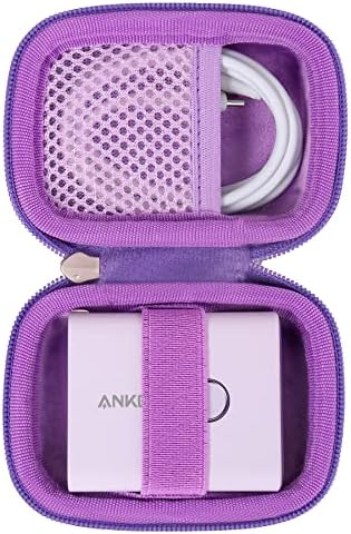 Khanka Protective Hard Case for Anker 45 W Wall Charger & 20 W Portable Charger – Ultimate Travel Companion for Anker 521 Power Bank (Power Core Fusion) – Lightweight Shockproof Design, Modern White Finish, Secure Zipper Closure for Enhanced Portability and Device Safety