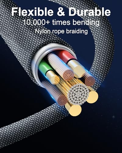 ZBF 100 W USB-C Magnetic Charging Cable – High-Speed 5 A Power Delivery & 480 Mbps Data Transfer | Versatile 5 ft & 6.6 ft Lengths | Effortless Magnetic Connection for i Phone 16/15/14/13 Pro Max, Mac Book Pro, i Pad, Galaxy S22 | Durable Design for Ultimate Convenience and Seamless Charging Experience