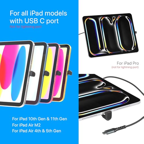Revolutionary 180-Degree Angled USB C to USB C Charge & Data Cable – 6.5 ft Patented Wrap-Behind Design for Hassle-Free Connectivity with i Phone 16 Pro, i Pad, Samsung Galaxy Tab 9 A+ & More – Fast Charging & Lifetime Replacement Guarantee for Ultimate Reliability