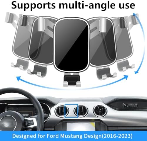 Ultimate Ford Mustang 2024-2025 Phone Holder: Premium Gravity Cradle for Eco Boost GT Dark Horse Coupe – Sleek, Secure, and Seamless Smartphone Integration for Navigation and Entertainment – Universal Compatibility with Quick Installation and Built-in Cable Management